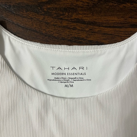 Tahari Women’s Medium White Fitted Sleeveless Tank Top - Picture 5 of 6